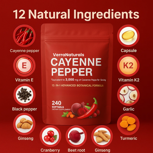 VerraNaturals Cayenne Pepper Softgels
