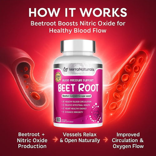 VerraNaturals Beet Root Vegan Capsules