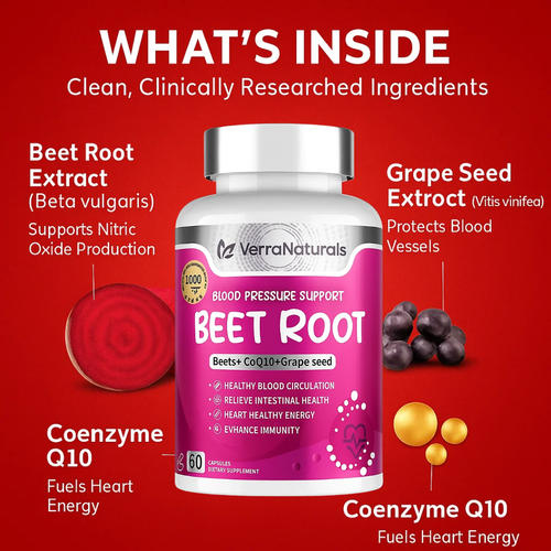 VerraNaturals Beet Root Vegan Capsules